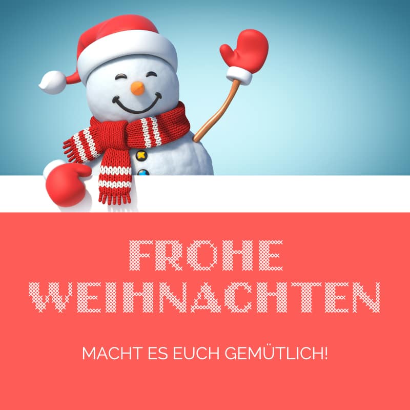 Der Schneemann wünschte in frohes Fest