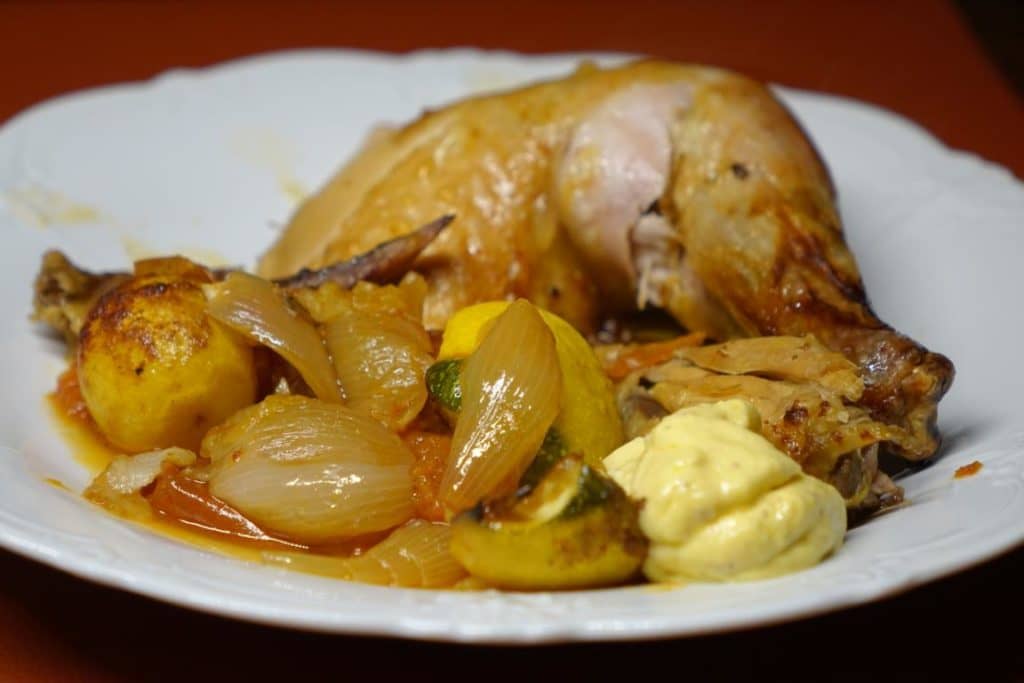 Hähnchen mit Ofengemüse Broewas wilde Tellerspione