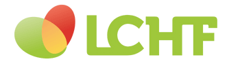 Logo LCHF Webseite - dreifarbiges Herz mit Schriftzug - Größe 350x100