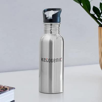 Ketogenic Trinkflasche silber Shop