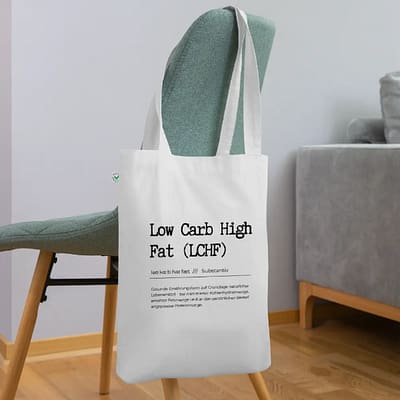 Definition LCHF weißer Stoffbeutel Shop