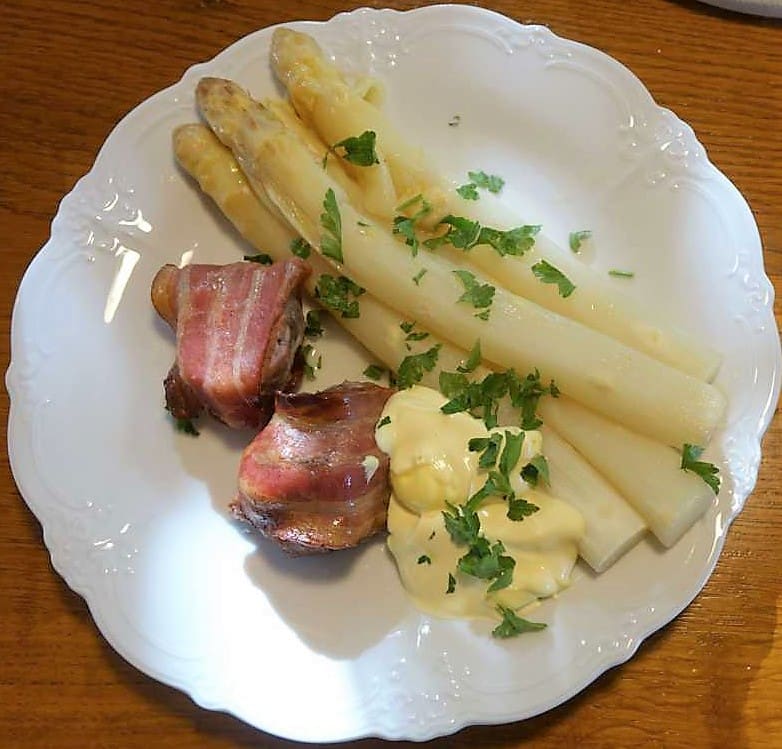 Broewas 2-Tage-Tellerspion Tag 6 Schnitzel-Bacon-Spargel