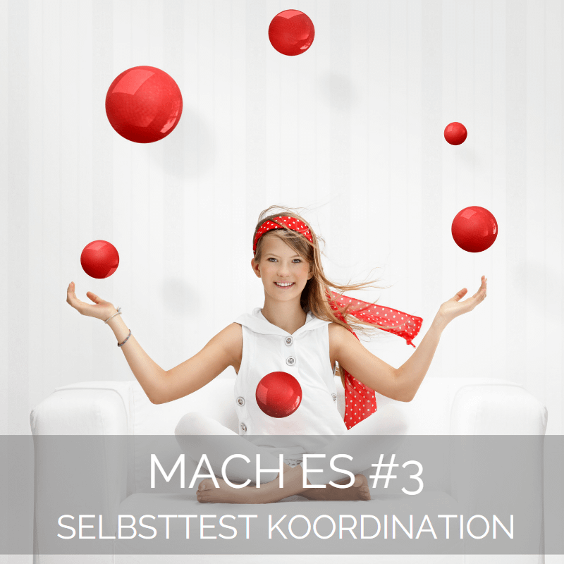 Beitragsbild Mach es Koordination Frau jongliert auf dem Sofa