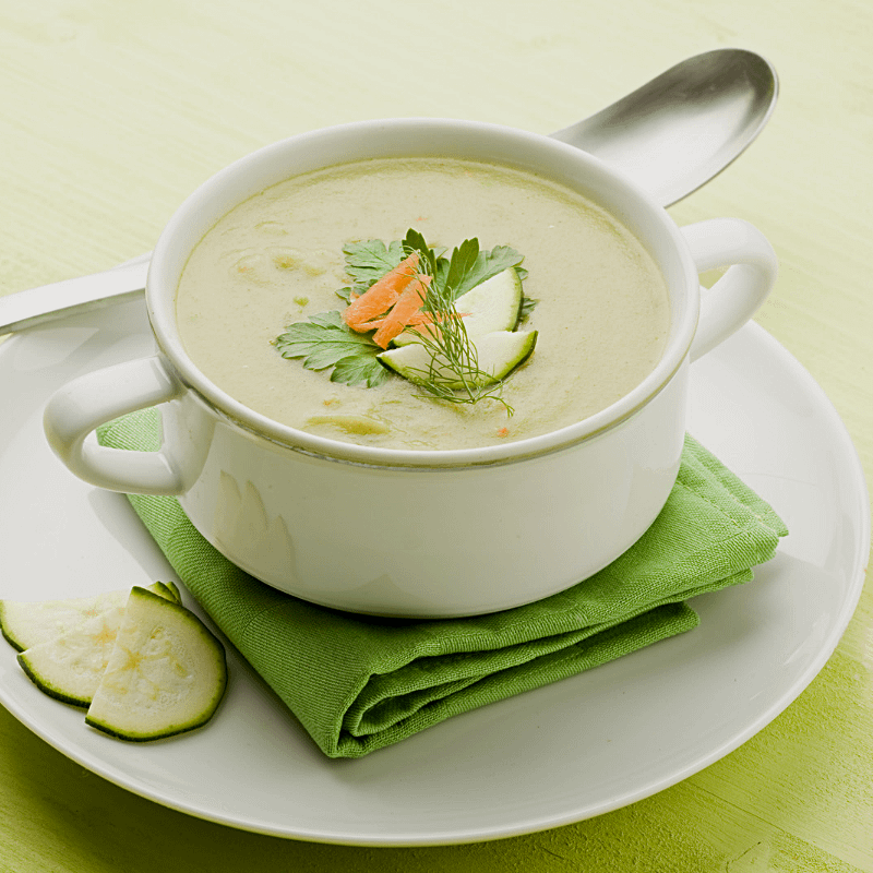 vegetarischer Tellerspion Vorschaubild Zucchinicremesuppe Tellersspione KW 37 - 2017 Tellerspione KW 02 – 2018