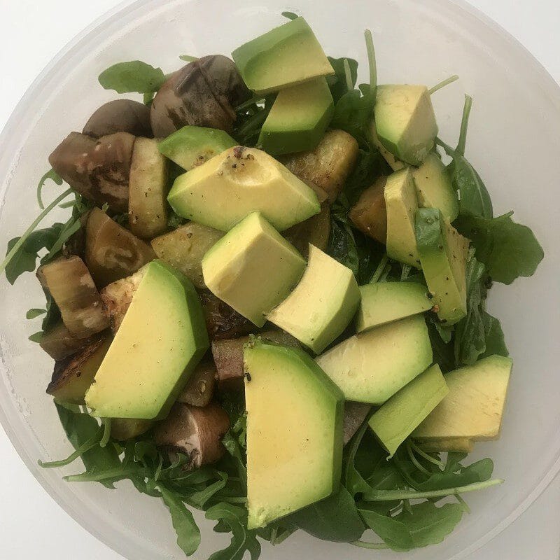 Tag 4 Avocado-Rucola-Salat ohne milchprodukte
