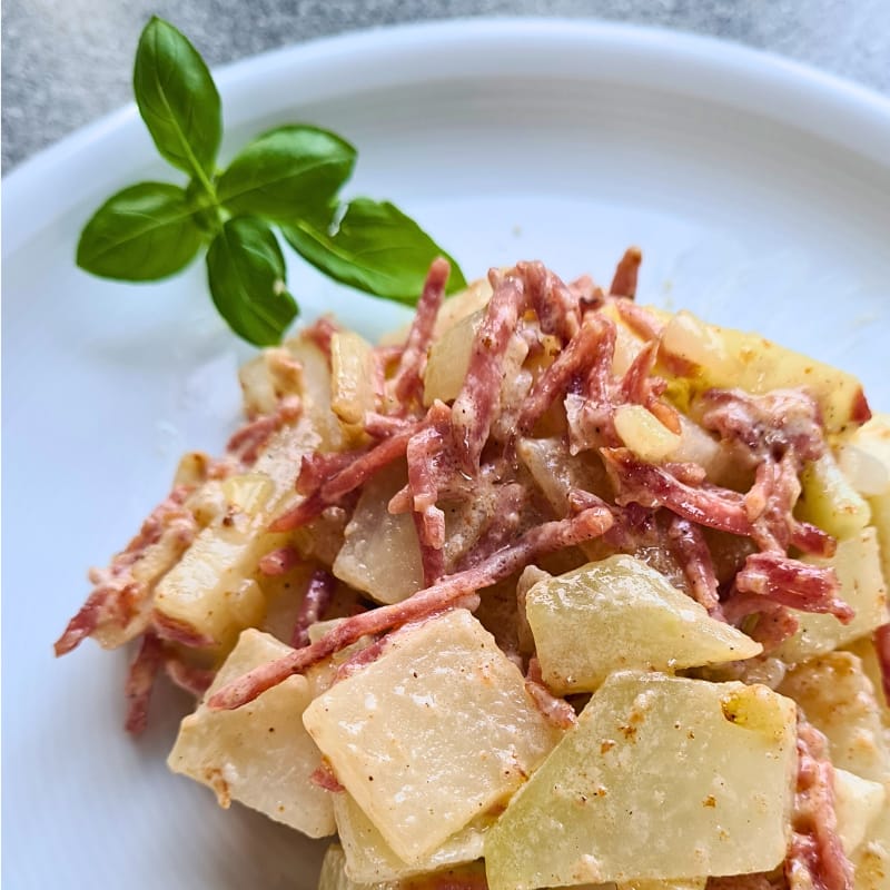 Sophia kocht 3 Bratrabi mit Schinkenstreifen